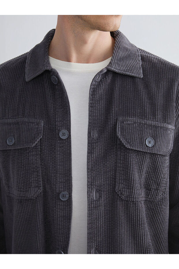 Gömlek Yaka Erkek Gömlek Ceket - 3