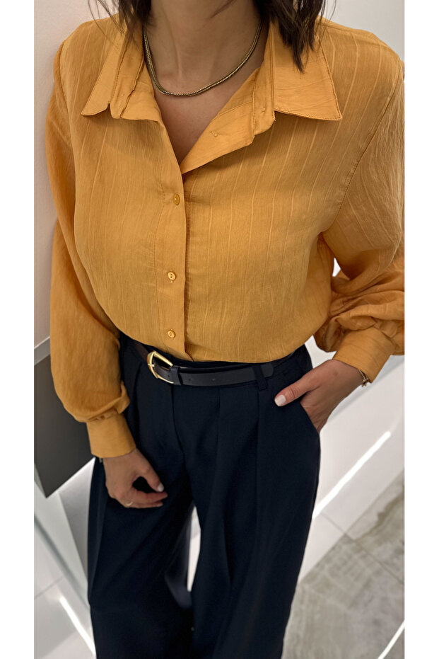 Balon Kol Basic Gömlek - 4