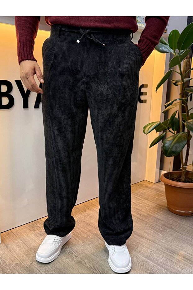 Men's Baggy Velvet Trousers