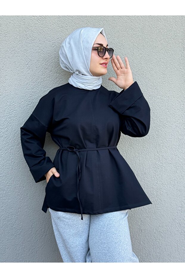 SEYYAR KUŞAKLI BASİC SWEAT - 2