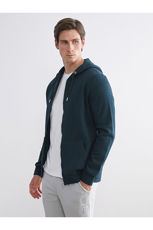 Esvab • Modern & Distinctive Hooded Long Sleeve Men's Zippered Sweatshirt