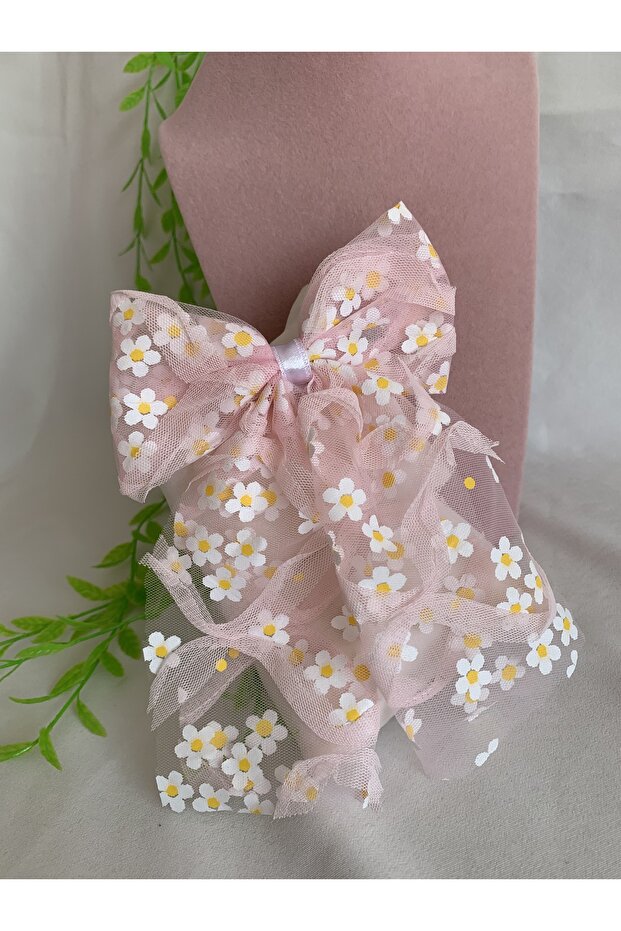 مشبك أطفال منقوش على شكل زهرة الأقحوان - 1