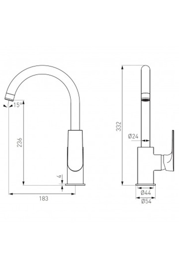 Square - Kitchen Standing Faucet - 2