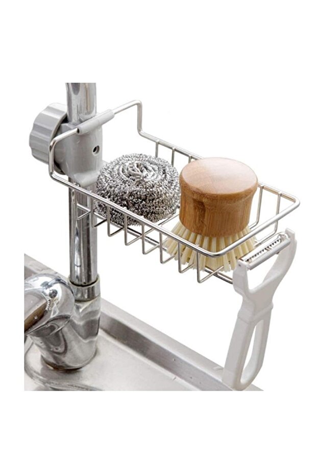 Kitchen Faucet Sponge Holder Sink Organizer