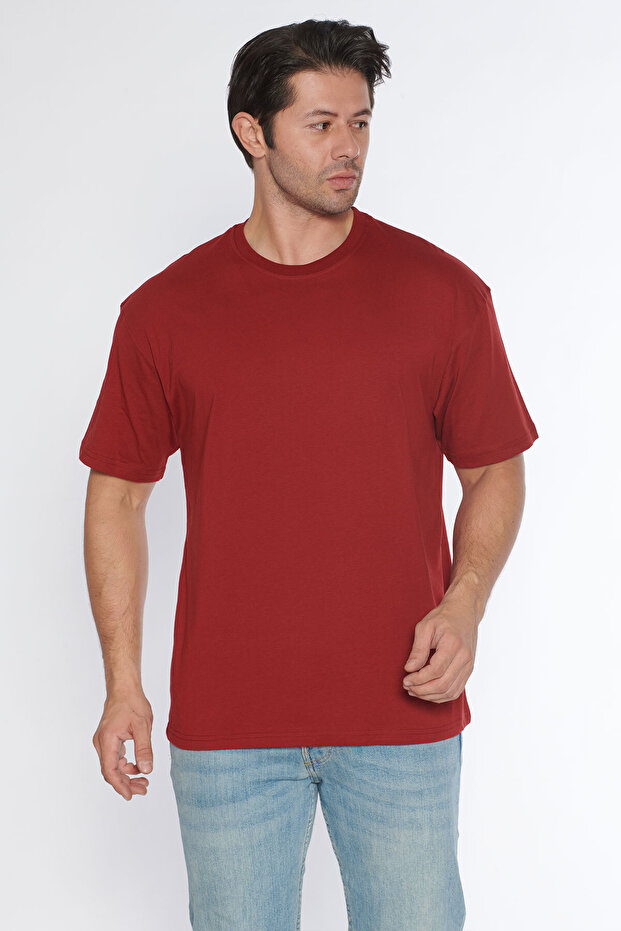 Black Horn Men's Crew Neck 100% Cotton Oversize T-Shirt
