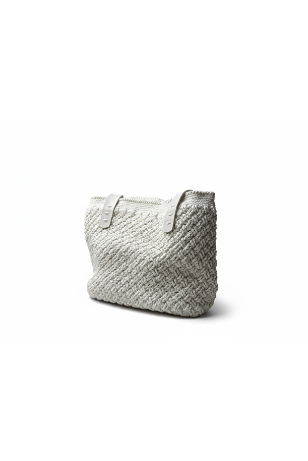 El Yapımı Yün İplik Çanta - 1