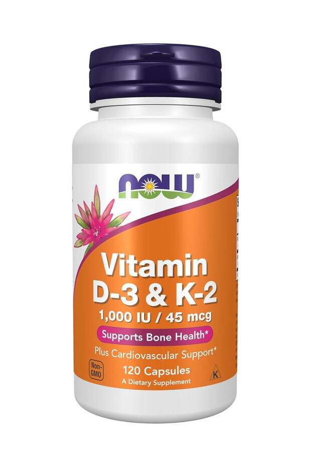 Vitamin D3 And K2, 1,000 Iu/45 Mcg, 120 Capsules