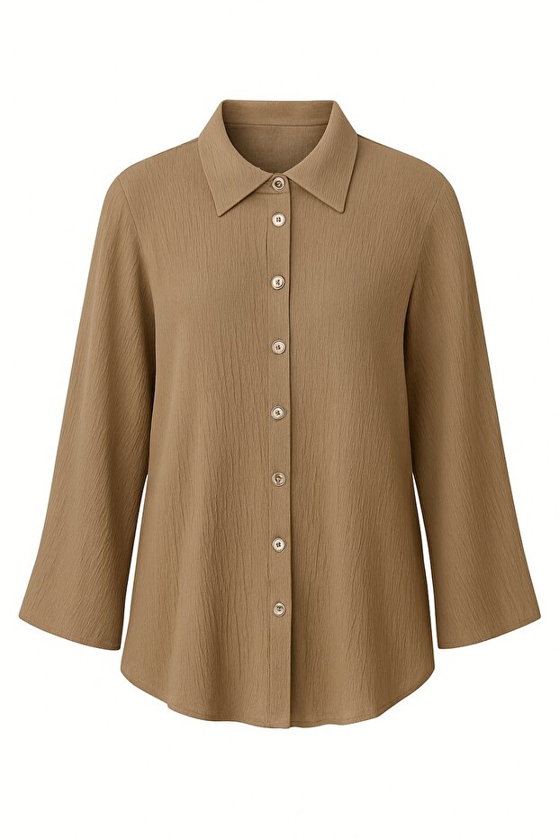 Modern Fit Düğmeli Bluz/Gömlek - 4