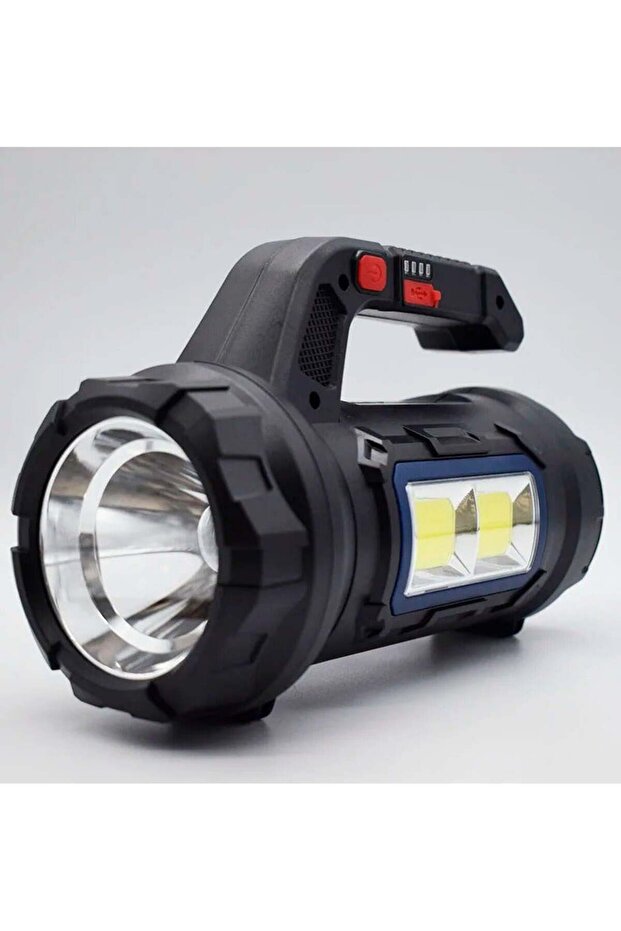 مصباح يدوي LED قابل لإعادة الشحن عالي السطوع مع مخرج USB وحزام كتف لحالات الطوارئ - 1