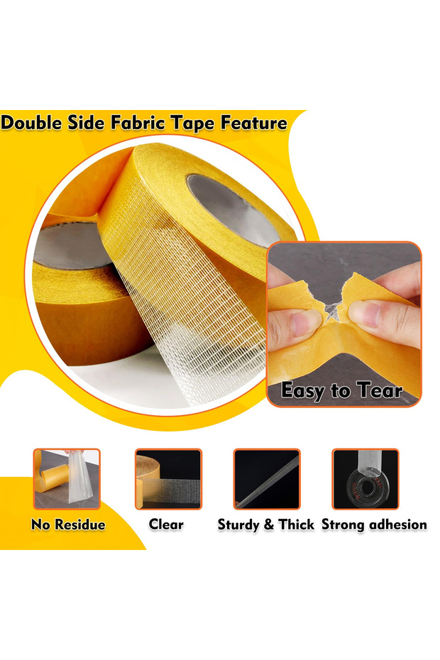 Double-Sided Textile Tape for Hemming and Fixing Objects - 4