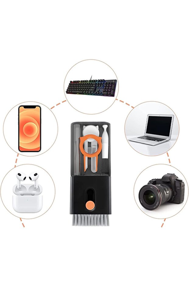 Multifunctional Cleaning Kit for Electronics 10in1, Flippy, Black - 7