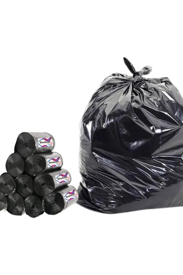 Outdoor Trash Bags, 21 Count, 30 Gallons (114L), Flap Tie, 2FT 6IN x 2FT 9IN - Black