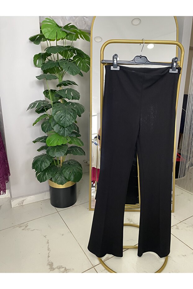 İspanyol paça kumaş pantolon - 1