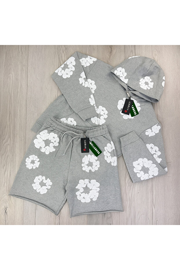 طقم كول تي شيرت كبير الحجم من فلاور فايبز - 1