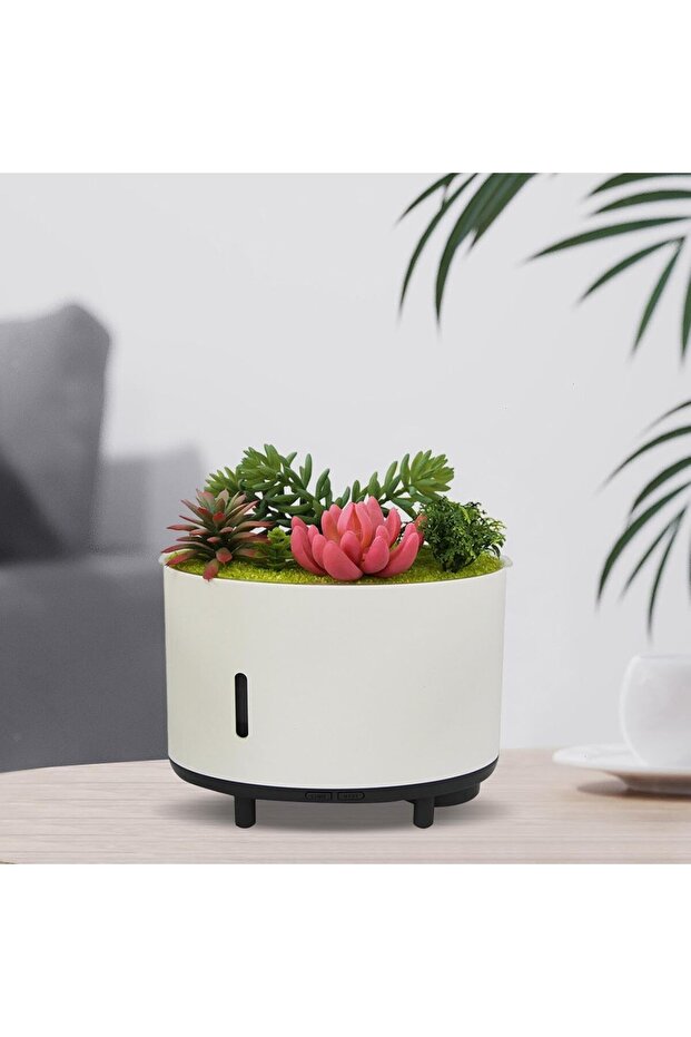 AUTO FAMILY Flame Cool Mist Humidifier – Ultrasonic Essential Oil Diffuser with Color-Changing LED