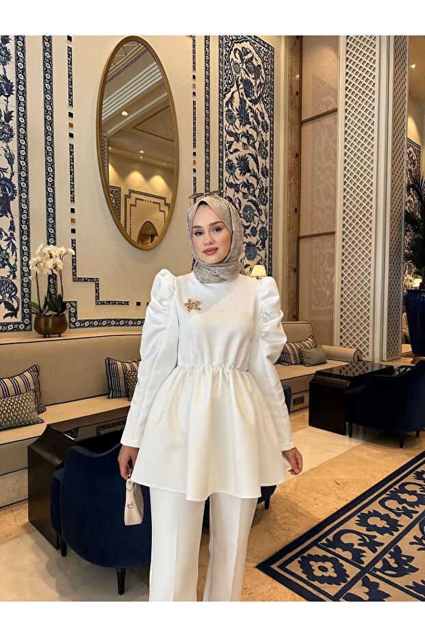 Elena Takım Beyaz - 2