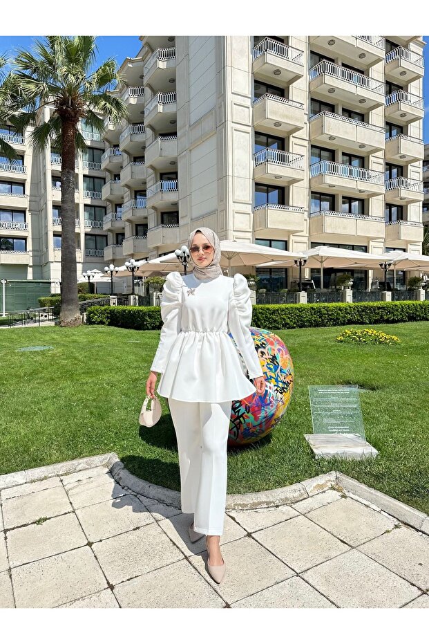 Elena Takım Beyaz - 4