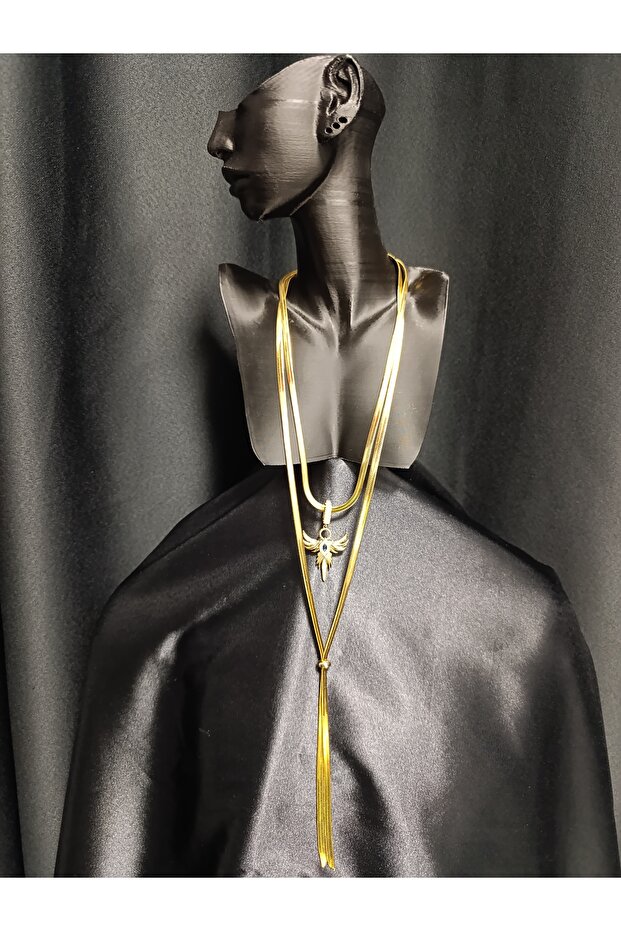 14K ÇELİK ÇİFTLİ Y KOLYE - 2