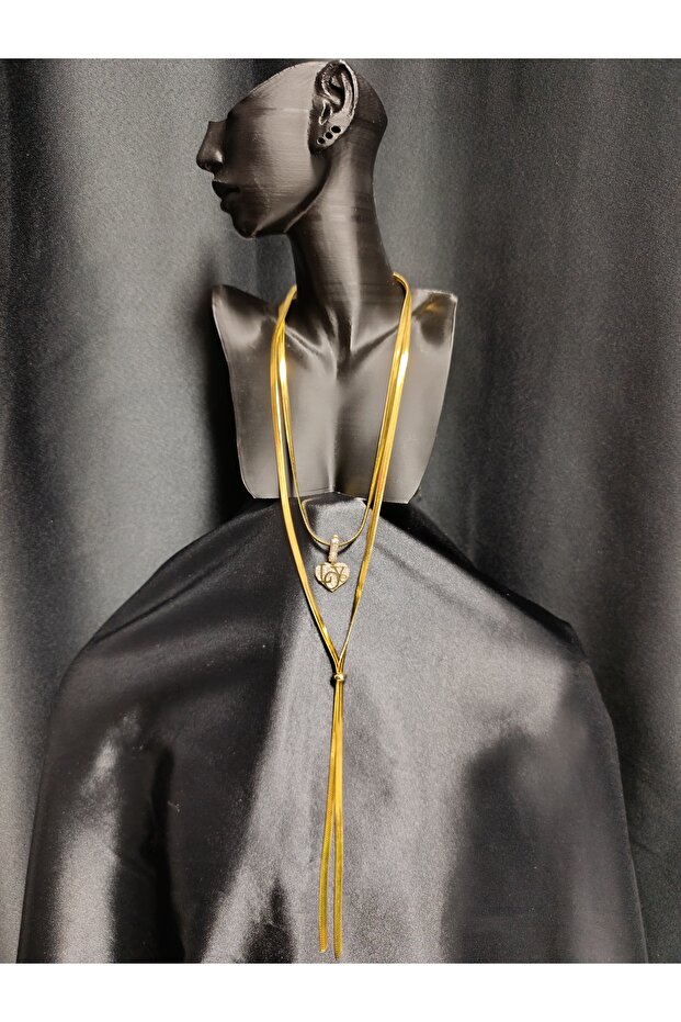 14K ÇELİK ÇİFTLİ Y KOLYE - 2