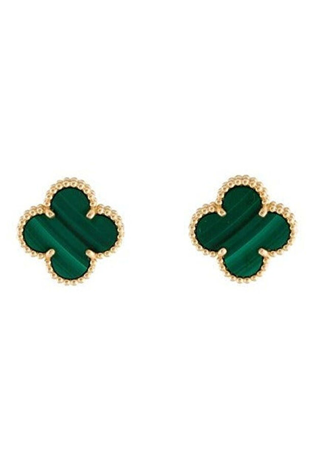 Green Clover Earrings - 1