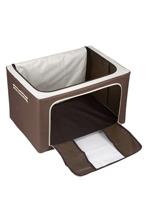 ® Storage Cover with Metal Frame and MDF Base for Clothes, with Handle, Window, and Zipper, E - 2