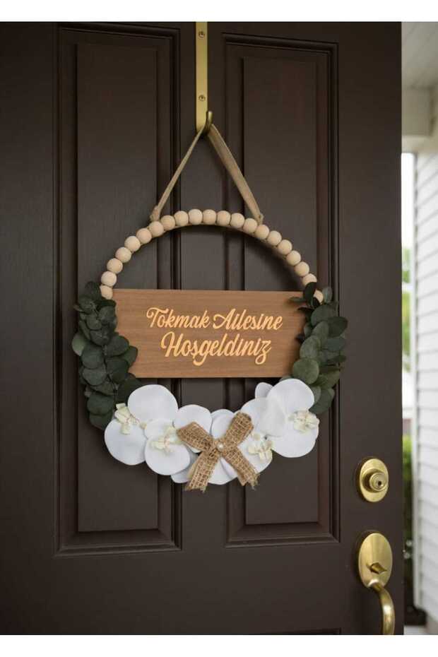 Ahşap Boncuklu Kapı Süsü - 1