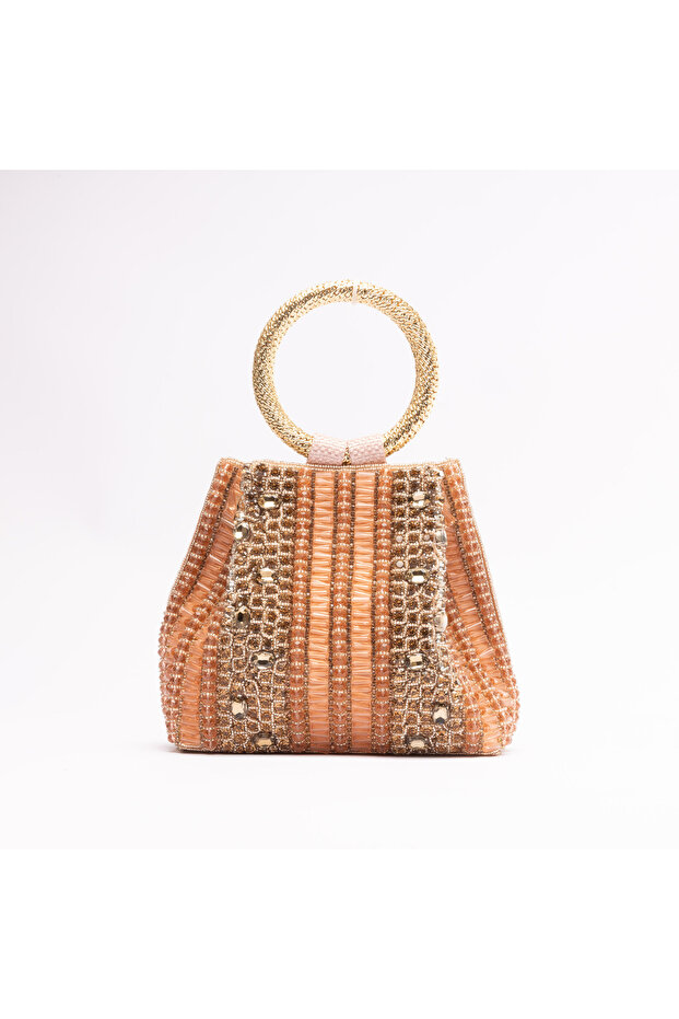 Sadie Handcrafted by Artisans Satchel Glass Bead Decorations Occasion Ready Style From Day To Night
