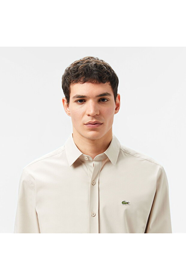 Erkek Regular Fit Bej Gömlek - 4