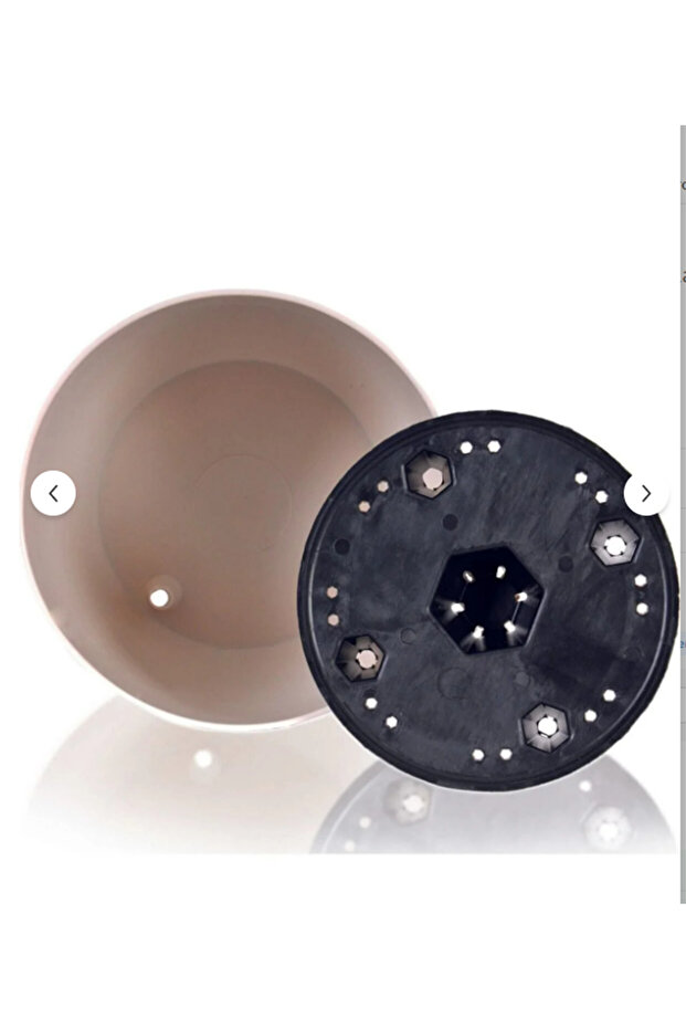 “2 Adet No:4 –7.4 Litre Tabaksız, Drenaj Izgaralı, Parlak Tasarımlı Dekoratif Bitki ve Çiçek Saksısı - 5