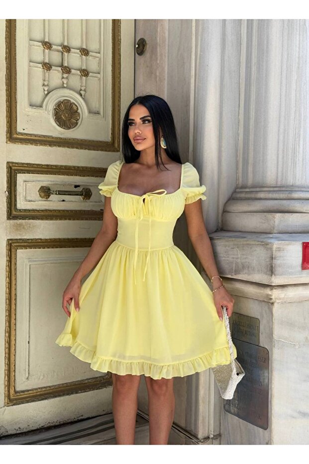 Kobe Krep elbise - 1