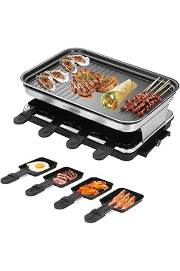 MITCMOLARD Electric Grill - Electric Barbecue Grill - 1500w Electric Griller Indoor - Smokeless, Rac