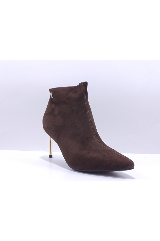 25K417 Süet ince topuk abiye Bot - 2