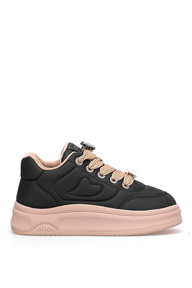 25K421 Women's Genuine Leather Classic Sneaker Black