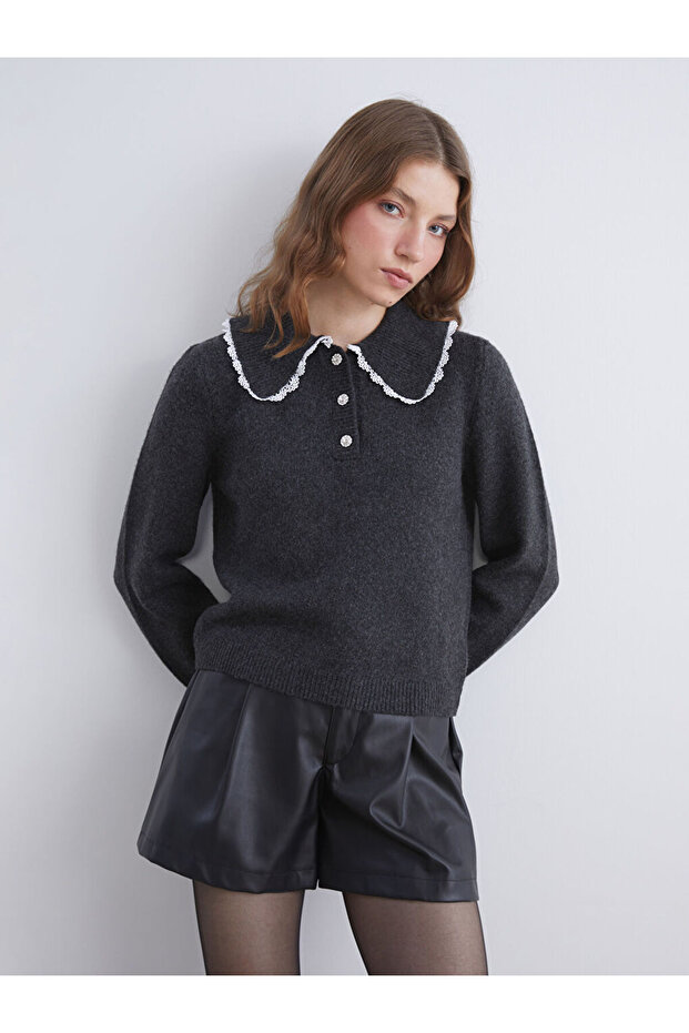 Create Your Style from Uzg Store | Peter Pan collar Women's Knitwear Sweater