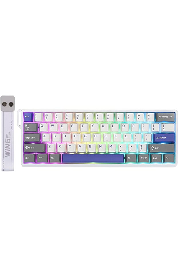 WIN60 HE 60% Wired Magnetic Keyboard with Adjustable Actuation, 8000 Hz Polling Rate, Hall Effect Sw