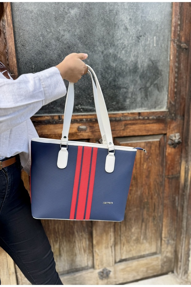 Women's New Season Large Size 3 Compartment Luxury Hand and Shoulder Bag Shoulder Bag