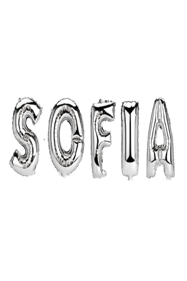Sofia Name Letter Balloon Set, Silver, 40Cm