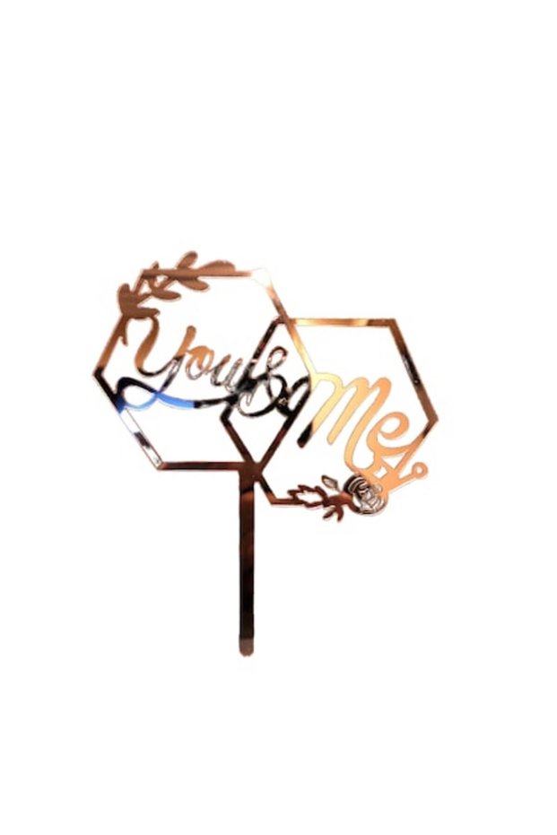 Cake topper, Model You&Me, Silver, 13cm