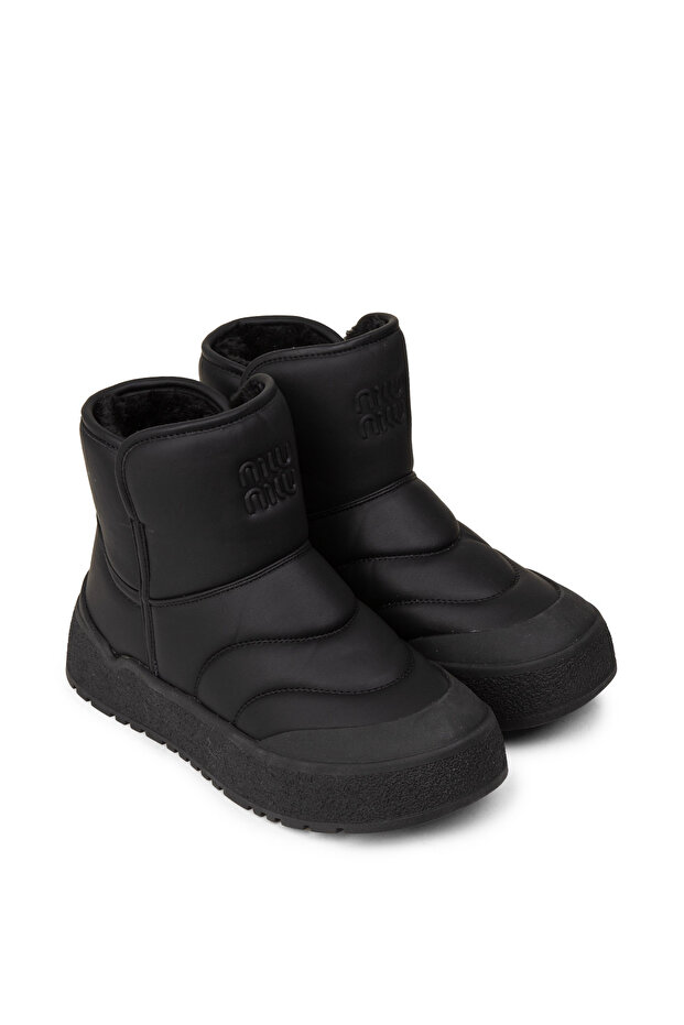 Kadın Siyah Kürklü Bot - 4