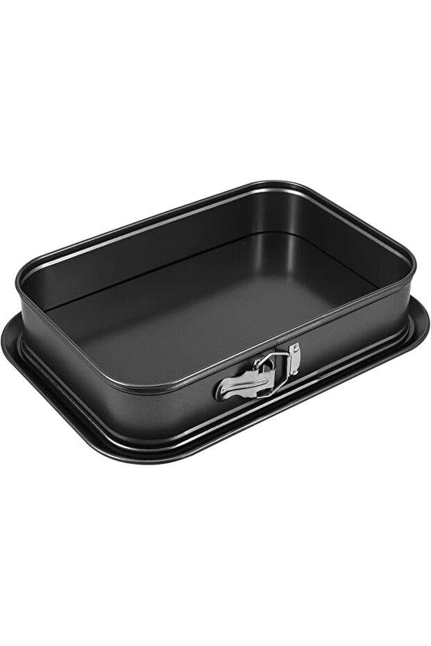 Nonstick Rectangular Springform Cake Pan 35.5 x 24 x 7.8cm Removable Bottom Large Bakeware