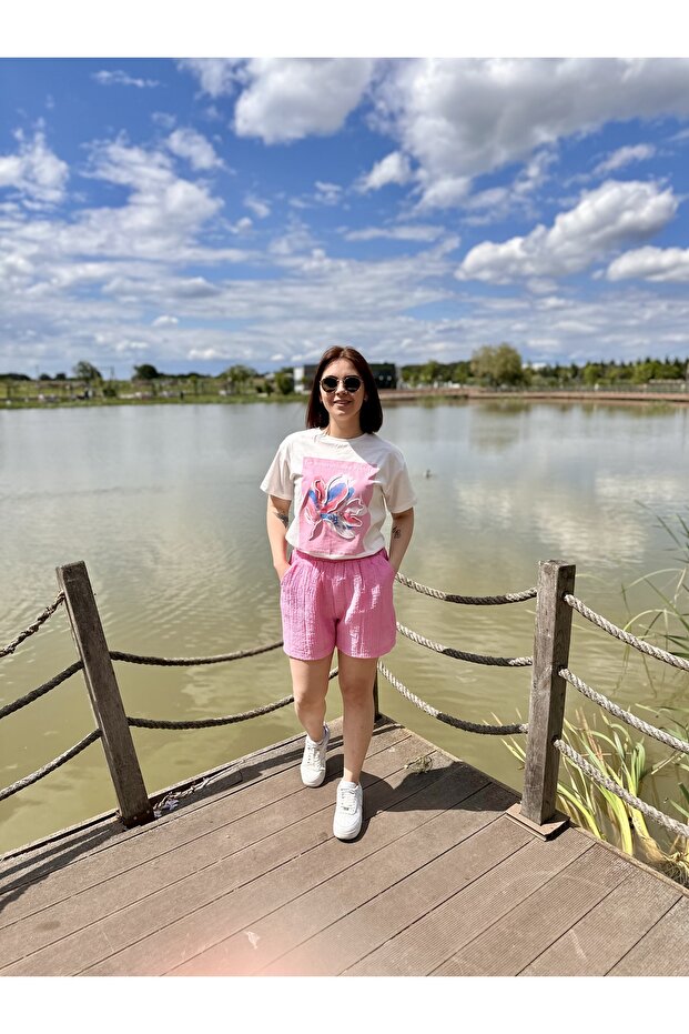 Pembe Şort - 1