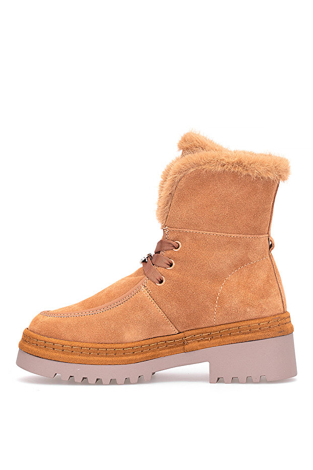 25K433 Kadın Hakiki Deri Klasik Bot Camel - 3