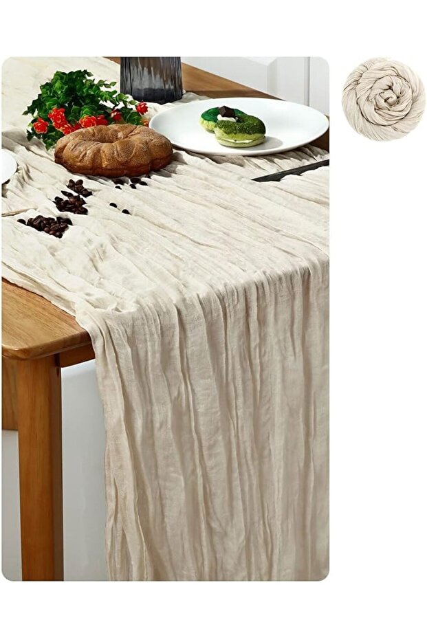 Cheesecloth Table Runner 35 x 118 Inch Gauze Tablecloth Boho Wedding Decor 10 Ft Rustic Wedding Deco