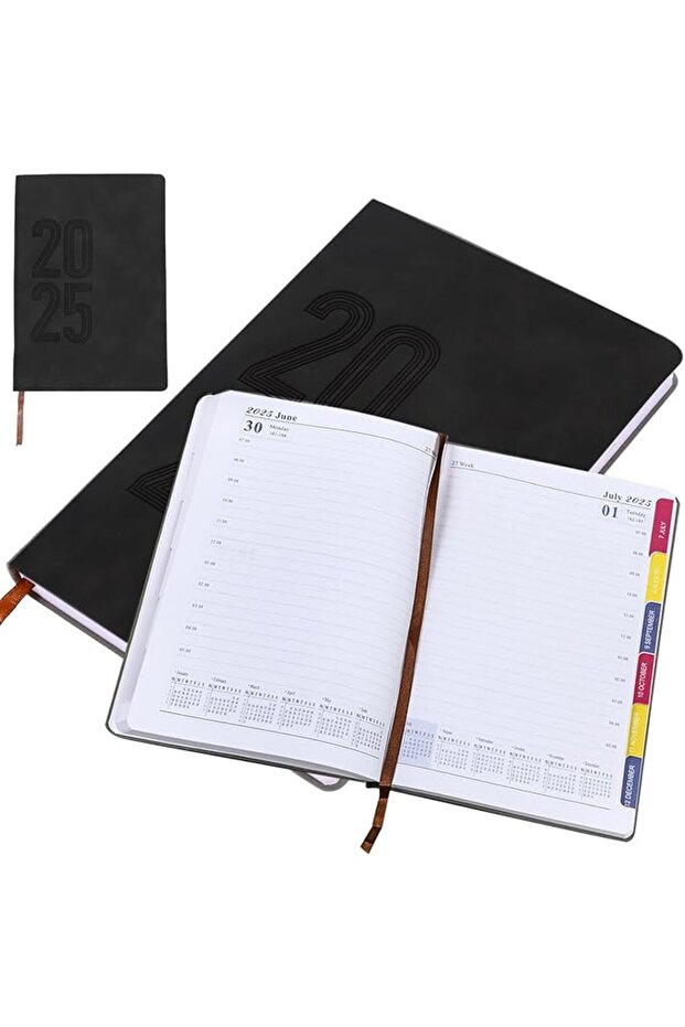 2025 A5 Daily Journal Notebook - Calendar Diary Book for 365 Days Plan Appointment Book Schedule Bus - 1