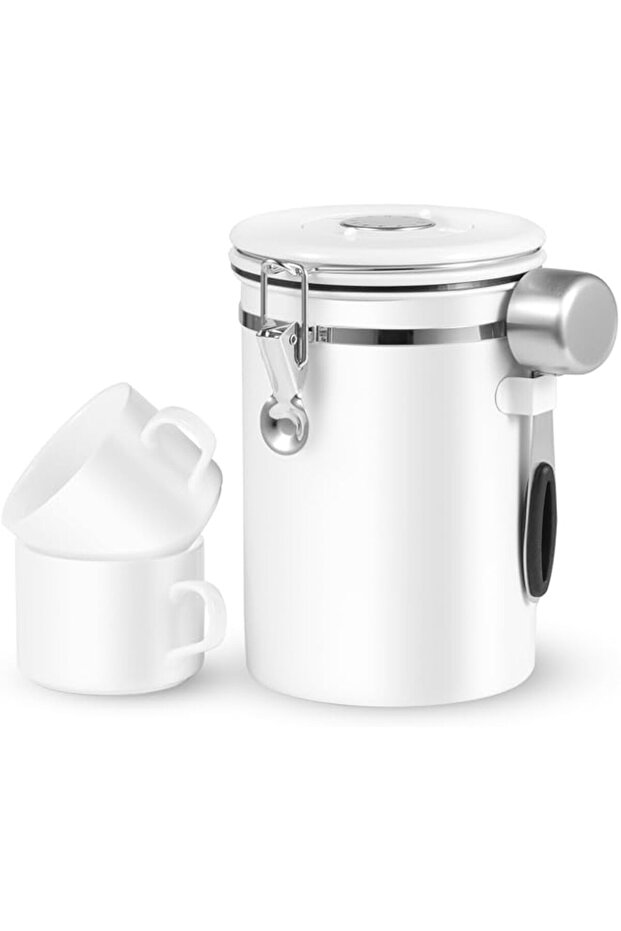 AGKTER Coffee Canister, Airtight Stainless Steel Kitchen Food Storage Container with Date Tracker an