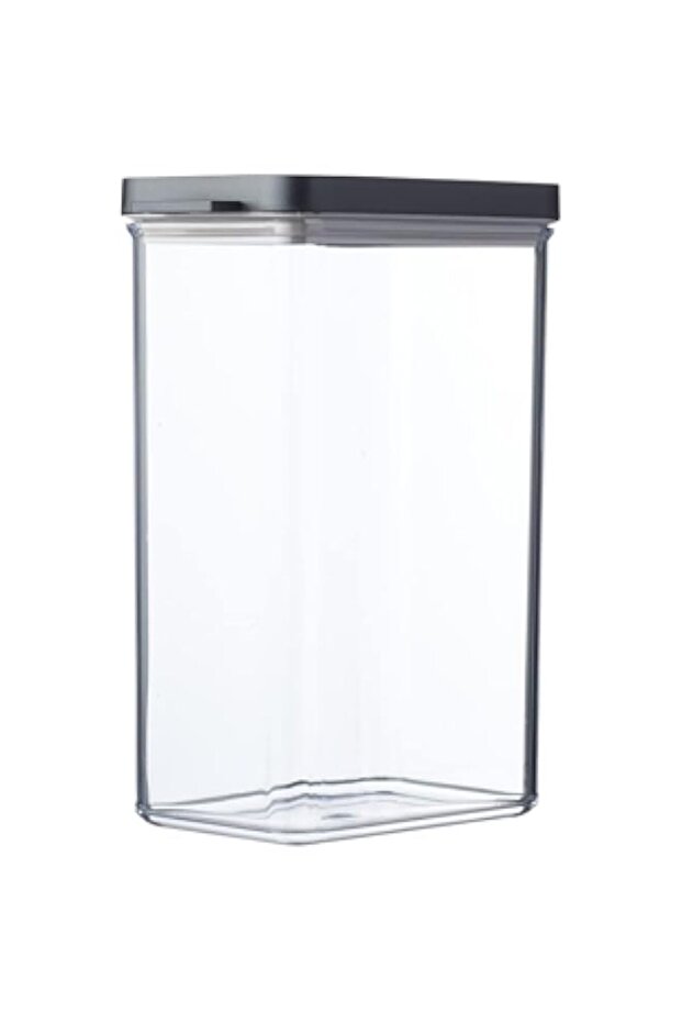 Mepal Omnia Rectangular Storage Jar, 2000 ml Capacity, Black - 1