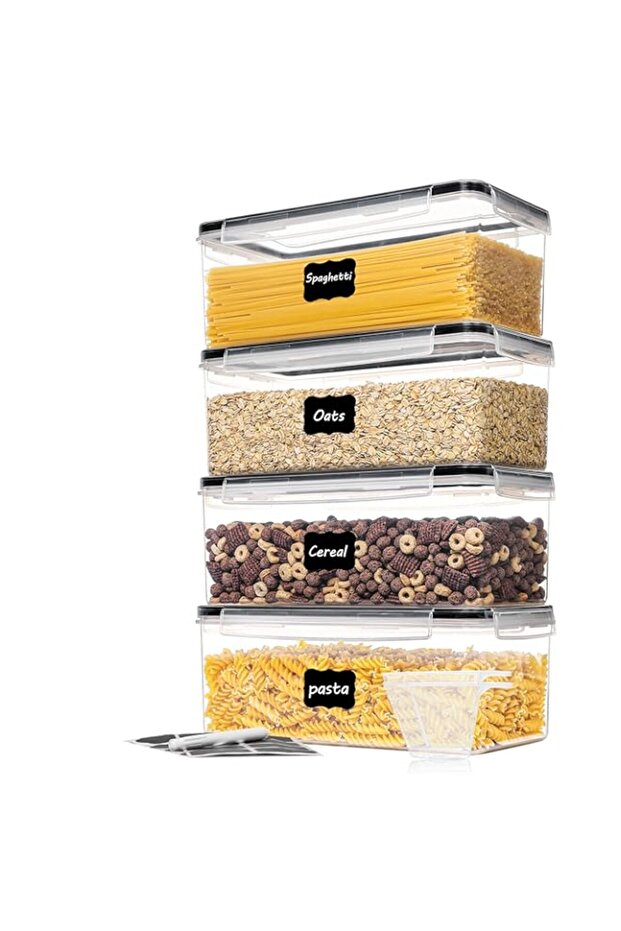 Vtopmart Airtight Food Storage Containers with Lids 4PCS Set 3i2L, Plastic Container Box for Pasta o