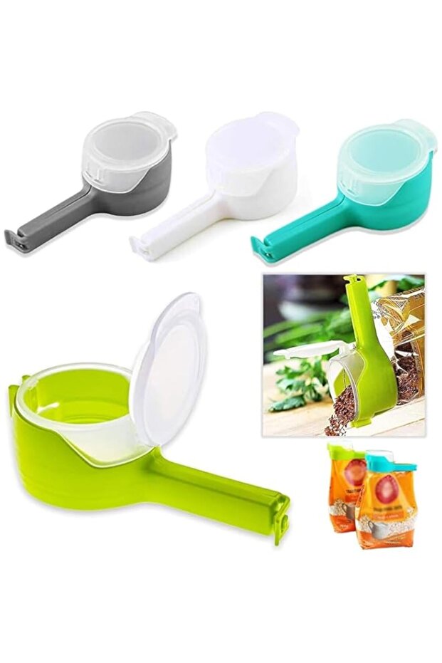 ALMEKAQUZ Bag Clips for Food,Kitchen Chip Bag Clips,Food Storage Sealing Clips with Pour Spouts,Plas