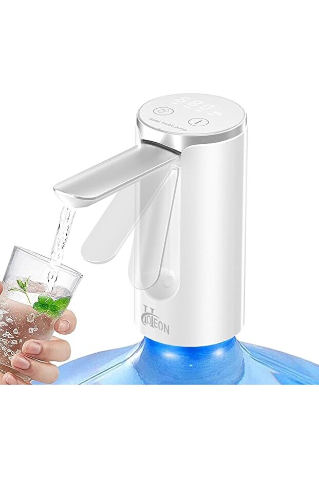 Automatic Water Dispenser Pump, 3 Quantitative Settings Drinking Water Pump with LED Display, Foldab