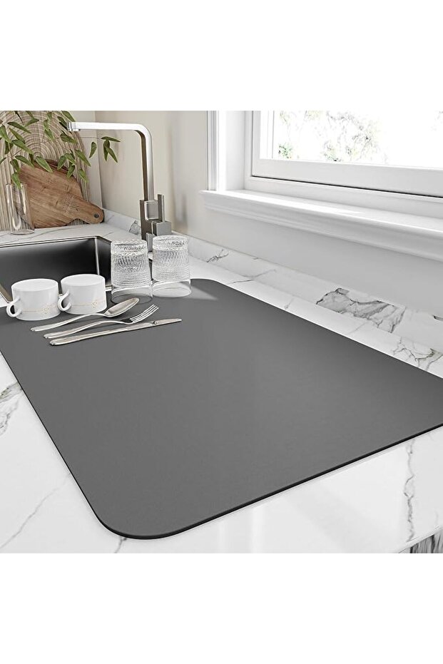Kitchen Mat,Dish Drying Mat,Anti Slip Coffee Mat, Big Size 60L x 40W , 3.5mm Thickness, High Absorbe